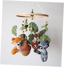 Woodland Crib Mobile Woodland Baby Mobile for Crib Forest Animals Theme Green