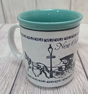 New Orleans Louisiana Stoneware Coffee Mug Cup Unbranded Speckled Teal - Picture 1 of 5