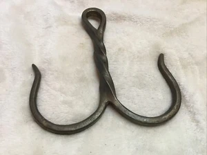 Schmiedegefertigte handgeschmiedete 5" Doppel Schmiedeeisen Aufhängehaken - Bild 1 von 6