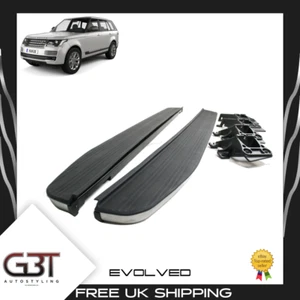 FOR RANGE ROVER VOGUE L405 SIDE STEP RUNNING BOARD OEM STYLE 2013+ BLACK&SILVER - Picture 1 of 9