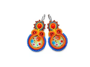 Ohrringe Technik soutache Kunsthandwerk , - Bild 1 von 7