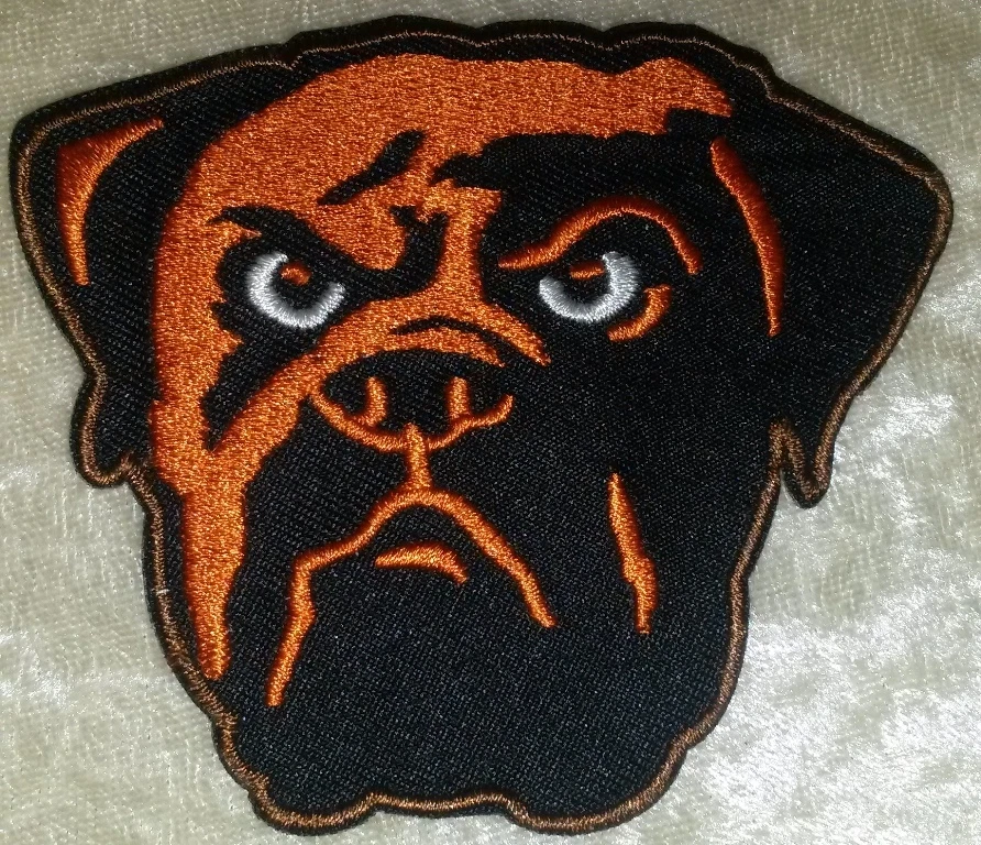 Cleveland Browns 3.5" DAWG Iron On Embroidered Patch ~Free Tracking! - Image 1 of 1