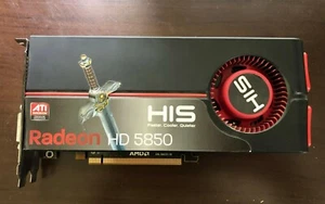 HIS ATI Radeon HD 5850 (H585F1GDG) 1 GB GDDR5 SDRAM PCI Express x16 Graphics ada - Picture 1 of 4