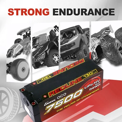Gens Ace 7500mAh 130C 15.2V HV Lipo аккумулятор 4S жесткий чехол для 1/8 гоночного автомобиля багги - Изображение 1 из 4