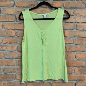 Chico's Women's V-Neck Sleeveless Tank Top Blouse Lightweight Summer Size M - Picture 1 of 5
