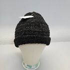 Time and True Black Glitter Chunky Cable Knit Hat Winter Cap Ski Beanie