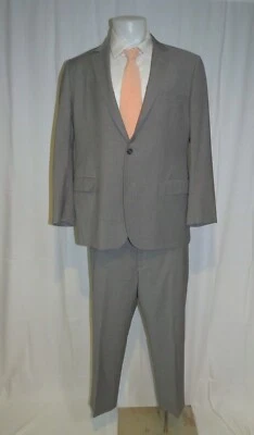 Brooks Brothers 1818 Fitzgerald Drago Gray Striped Two Button Suit 46R - Image 1 of 4