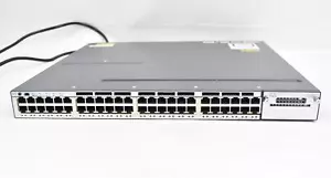 Cisco WS-C3750X-48P-S switch Gigabit PoE Ethernet 48 porte con doppio 715 W PS - Foto 1 di 6