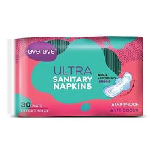 Evereve Ultra Sanitary Napkin/Pad, 284mm, X-Large, Pack of 30