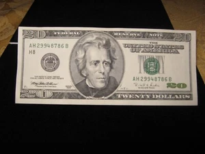 1996 Series $20 Twenty Dollar Bill Note Crisp UNC. Choice Federal Reserve $20 - Picture 1 of 4