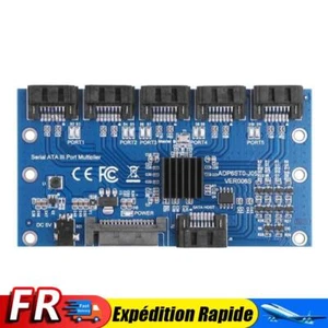 Carte d'extension SATA 1 à 5 ports, carte mère SATA3.0, adaptateur Hub Riser 6Gb - Photo 1/8