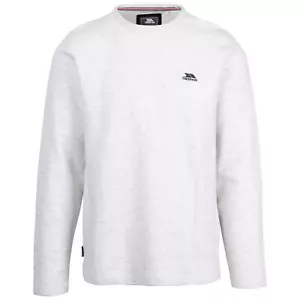 Trespass Mens Sweater Calverley - Casual Marl Knit Jumper with Round Neck - Picture 1 of 4