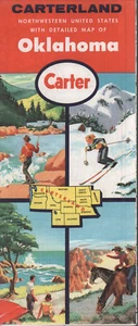 1960 Carter Road Map: Oklahoma NOS - Picture 1 of 1