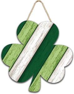 Shamrock Hanging Sign Shamrock Clover Door Decoration for St Patrick Day Decor P - Picture 1 of 12