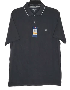 Izod Men's Navy Blue Pique Polo Shirt Size Small Regular Fit Short Sleeve $50 - Picture 1 of 7