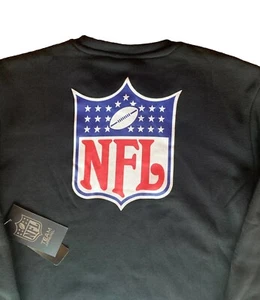 NFL Official Shield Gear Crewneck Sweater - BLACK -Boys Youth Large 14-16 NWT - Picture 1 of 18
