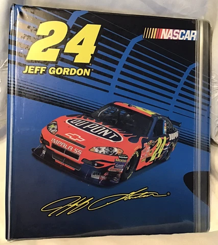 VTG LUSSO SPORT NASCAR JEFF GORDON DUPONT CHEVY 3 RING BINDER FOLDER NOTEBOOK Cover