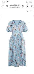 Womens pleated midi dress 16 - Picture 1 of 7