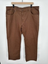 Mott & Bow Men's Straight Leg Denim Jeans Brown Size 42x32