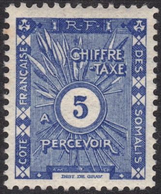 1915 Somali Cost-SC# J1 - Postage Due Stamp - M-H - Image 1 of 2