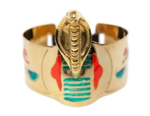 CLEOPATRA EGIPCIO Étnico Tribal Enchapado en Oro BRAZALETE SERPIENTE Disfraz Joyería NUEVO - Imagen 1 de 1