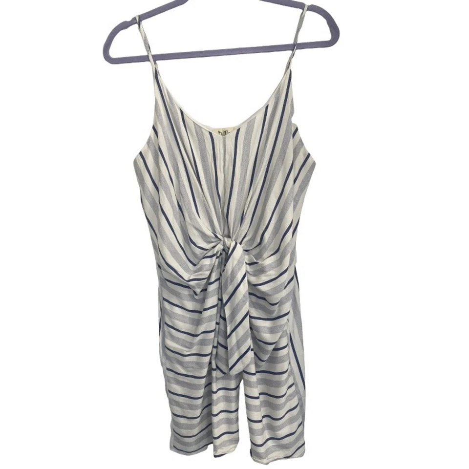 DollHouse | Mini vestido de algodón a rayas con corbata frontal | Talla: M | Usado en Excelente Condición Foto 1 de 4