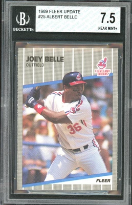 Actualización Fleer 1989 - Albert Belle #U-25 llamado Joey en tarjeta (RC) BGS 7,5 Foto 1 de 2