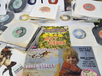 Lot 85 7" 45 RPM Records Big Bopper Chicago Journey Troggs Springsteen SH3 Foto 1 de 4