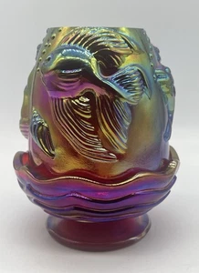 Fenton Atlantis Iridescent Koi Fish Fairy Lamp - Picture 1 of 9