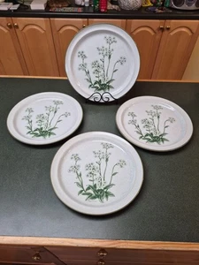 Vtg Noritake Botanical Mountain Flowers 8343 Dinner 10 1/2” Plates Set Of 4 EXC - Picture 1 of 3