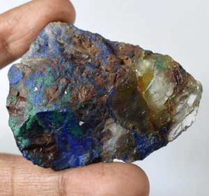225,40 ct natürliche seltene unbehandelte russische Zarinit Edelsteine grob zertifiziert E13907 - Bild 1 von 7