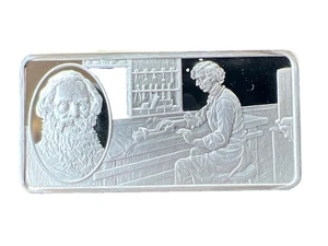 Art Bar Samuel Morse Sterling Silver 100 Greatest Americans 32.399 Grams - Picture 1 of 4