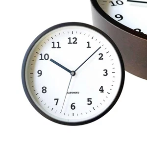 KATOMOKU plywood wall clock 13 km-84BR Brown wall clock continuous second hand φ - Picture 1 of 9