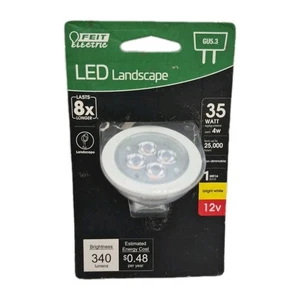 Feit Electric 35W MR16 Bi-Pin 12V GU5.3 LED Landscape Light Bulb, Bright White - Picture 1 of 2