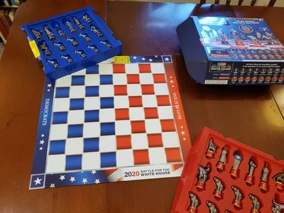 NEW 2020 Battle for the White House Chess Set Limited Edition Dems vs. Reps NIB - Image 1 of 3