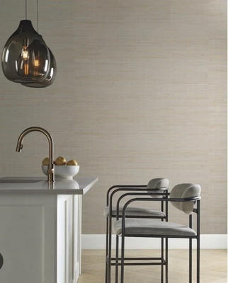 Candice Olson Metallic Silver Jute OS4321 Wallpaper 72 SQ.FT - Image 1 of 4