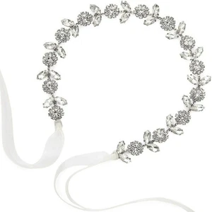 (Silver)Crystal Bridal Headband Hair Band Headwear Handmade Jewelry Wedding - Picture 1 of 1