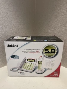 Uniden Corded Cordless Phone Digital Answering System Large Buttons 5.8 GHz NEW! - Picture 1 of 5