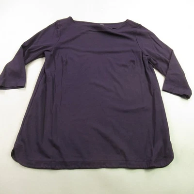 Suéter para mujer Jill grande manga 3/4 informal cuello redondo pulóver púrpura Foto 1 de 4