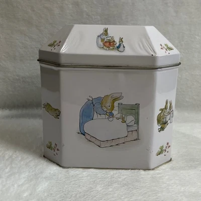 Peter Rabbit Beatrix Potter Decoración Octágono Contenedor de Lata Caja Decorativa Foto 1 de 4