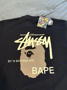 A Bathing Ape/ Stussy Baby Milo Collab Shirt Bape Size M - Picture 1 of 4