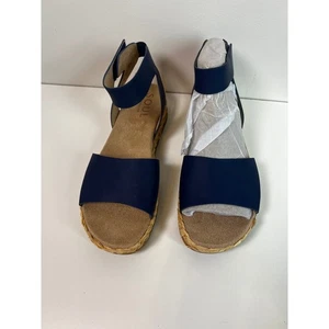 Soul Naturalizer Damen-Espadrille marineblau Keilabsatz Knöchelriemen 9,5 M neu mit Etikett - Bild 1 von 18