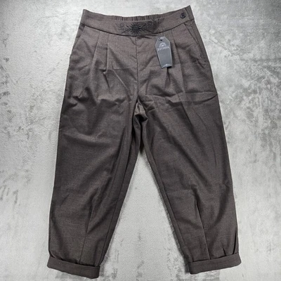 Disturbia Mystic Embroidered Balloon Trousers Pants Brown Womens 10 Goth NWT - Image 1 of 4