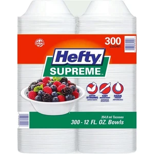 Hefty Supreme ciotole in schiuma pesante, 12 once - Scegli il tuo conteggio 300/600/900 ct. - Foto 1 di 6