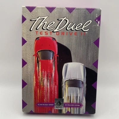 The Duel: Test Drive II Sega Genesis with Box and Manual - Untested - Read Desc - Image 1 of 4