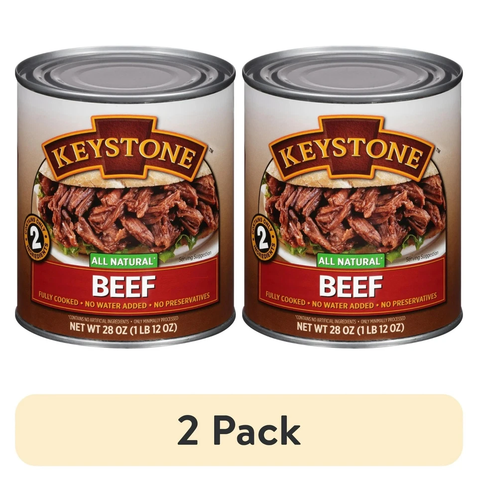 Keystone All natural Ground Beef 28 oz Can (PACK OF 2)