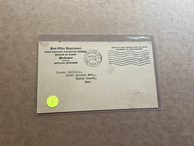 US 1940 Official Postal Card +New Issue Info (01) Famous American #869-873 - Image 1 of 2