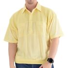 Palmland Classic 2 Pocket Solid Banded Bottom Polo Shirt in Yellow