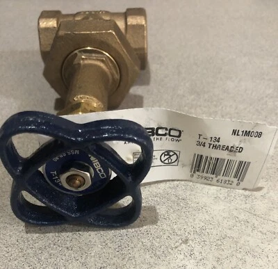 NIBCO T-134 Bronze Gate Valve 3/4" NPT Thread Ends Class 150 / 300 psi WOG - Image 1 of 2
