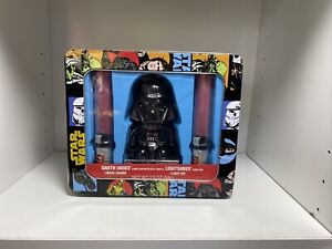 Star Wars Darth Vader with Lollipop Pop Light Saber  Candy in a Tin damaged box